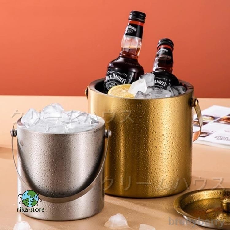 クリストフルアイスペール　美品 トング付き 新しい未使用 アイスペール アイスペール トング付き 蓋付き 2L