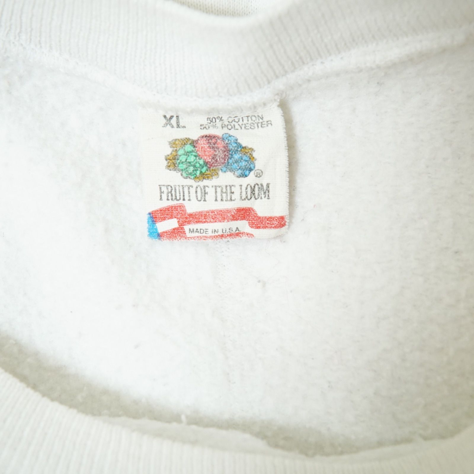 激レア フルーツオブザルーム Reebok スウェット XL ホワイト 90s USA 