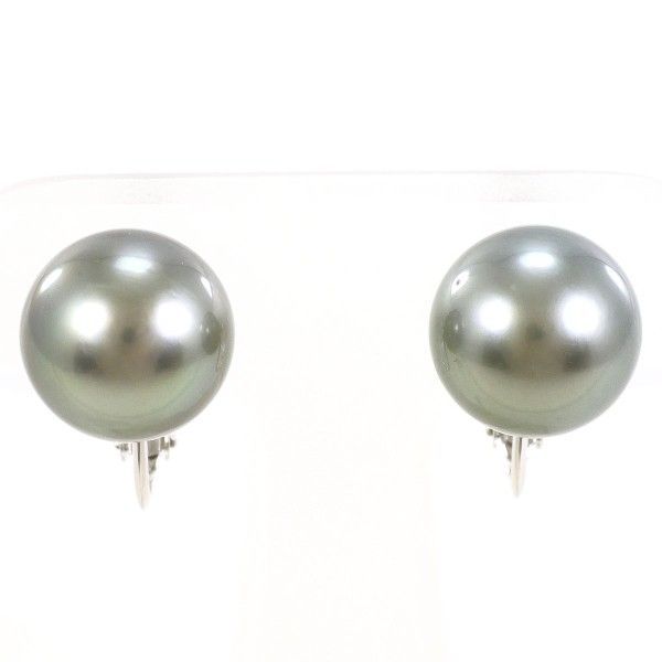 K14WG イヤリング clip-on earrings パール 真珠 総重量約5.4g
