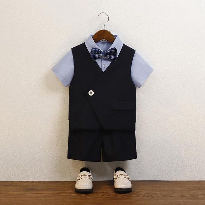 入園式　男の子 フォーマルスーツ　半袖　ベスト付き フォーマル 発表会 卒園式 入学式 「BABY」半袖ベストスーツ キッズ