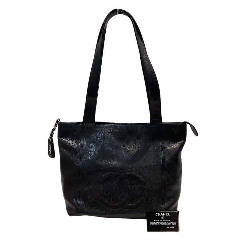 【追跡付】欲しい♡CCビンテージメダリオントートCHANEL CHANEL 2008年頃製 キャビアスキンCCマークステッチチェーン