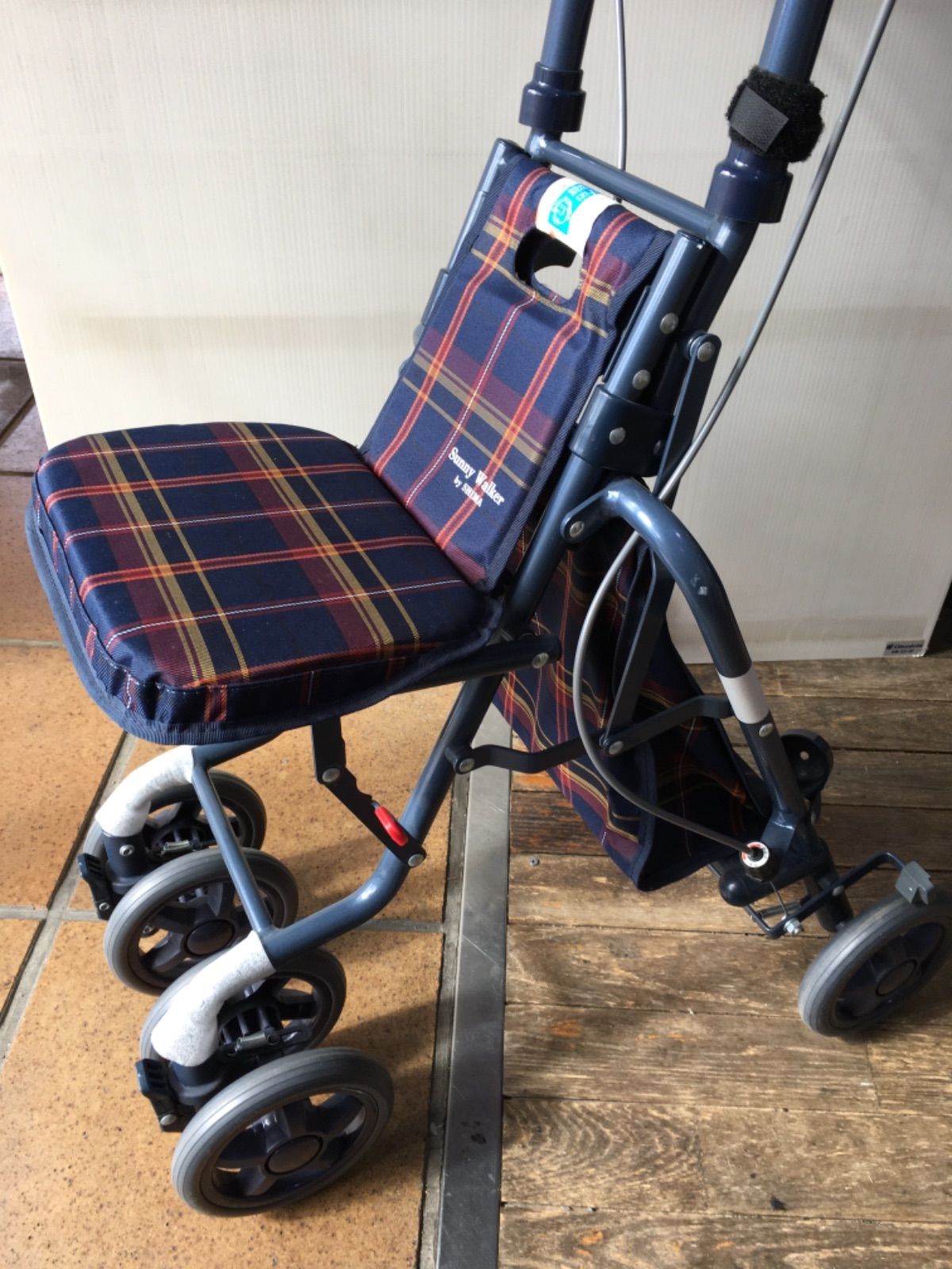 島製作所 シルバーカー Sunny Walker by shima チェック シルバーカー サニーウォーカー AW−RB チェックNB 両手2WAY