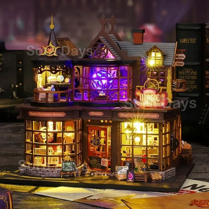 置物 オブジェ 建物模型キット ドールハウス ヴィンテージ風 かわいい