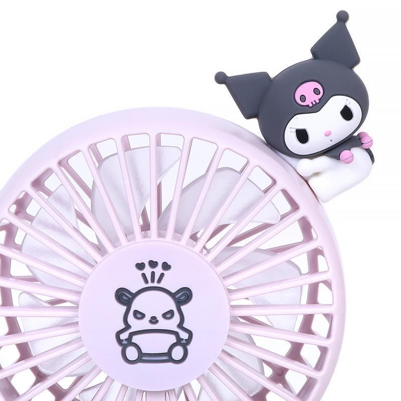 【美品】サンリオ クロミ ハンディファン ハンド扇風機 ミニ扇風機 クロミ2WAYファン 1個 /kuromi サンリオ ハンディファン