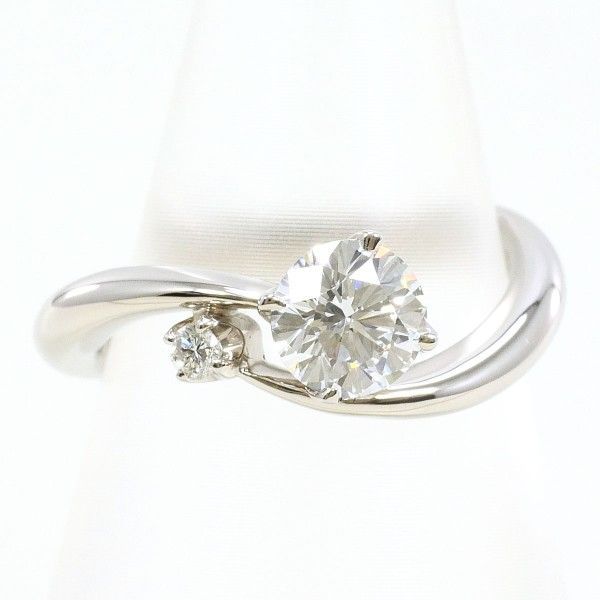 PT1000 リング ring 指輪 6号 ダイヤ 0.58 IF 0.03 鑑定書 総重量約4.8