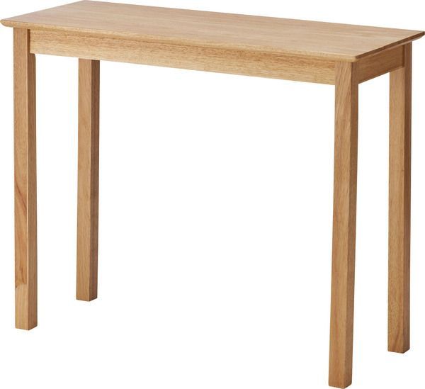 デスク W90×D37×H73 「helppo」シリーズ 机 天然木 北欧 韓国インテリア ナチュラル お洒落 シンプル HOW-003 OA