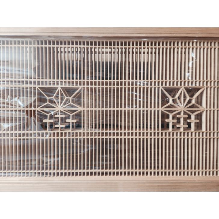 日本の伝統工芸組子欄間 2枚セット 組子 花台（2枚組） 【