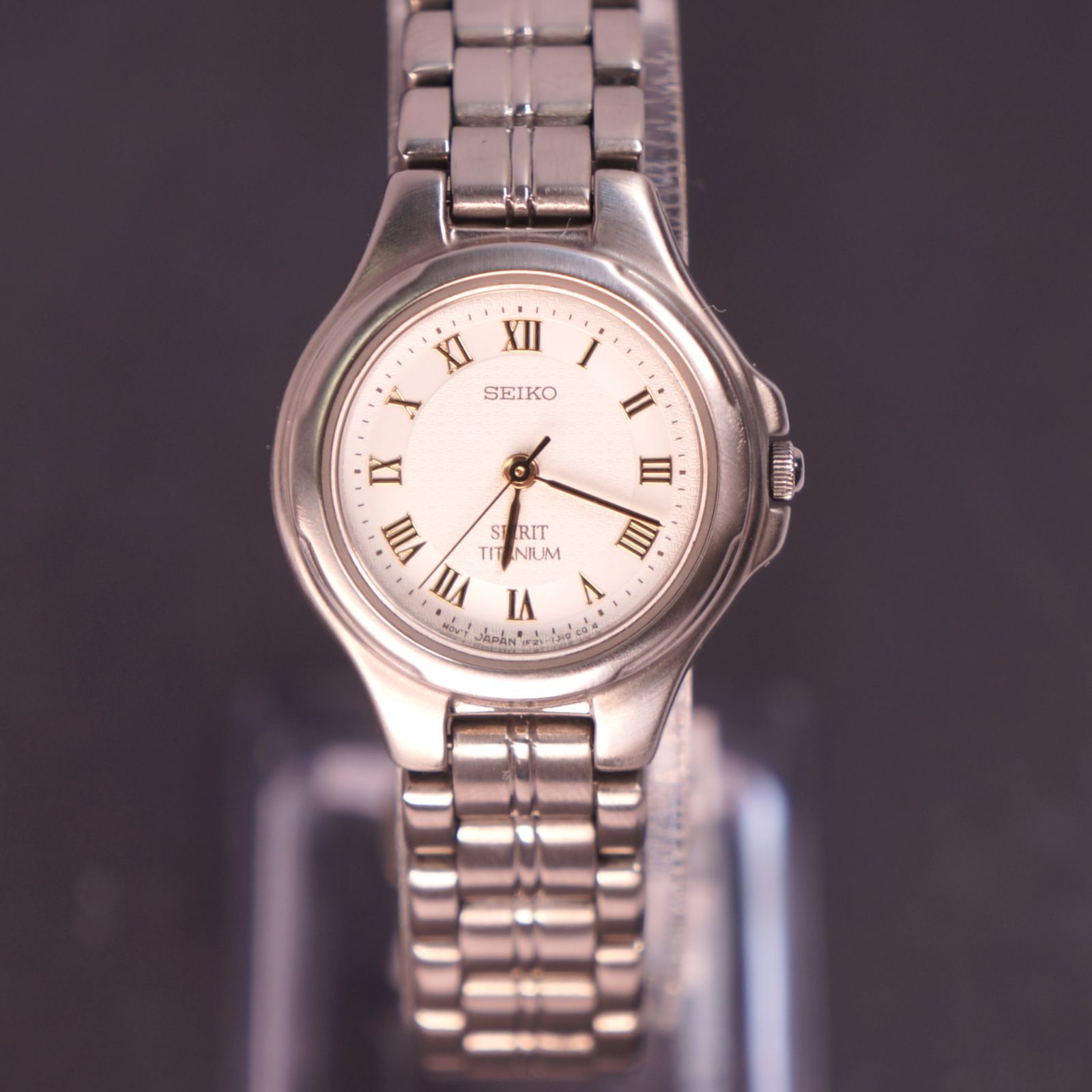 稼働美品】SEIKO SPIRIT 白文字盤 チタニウム アンティーク