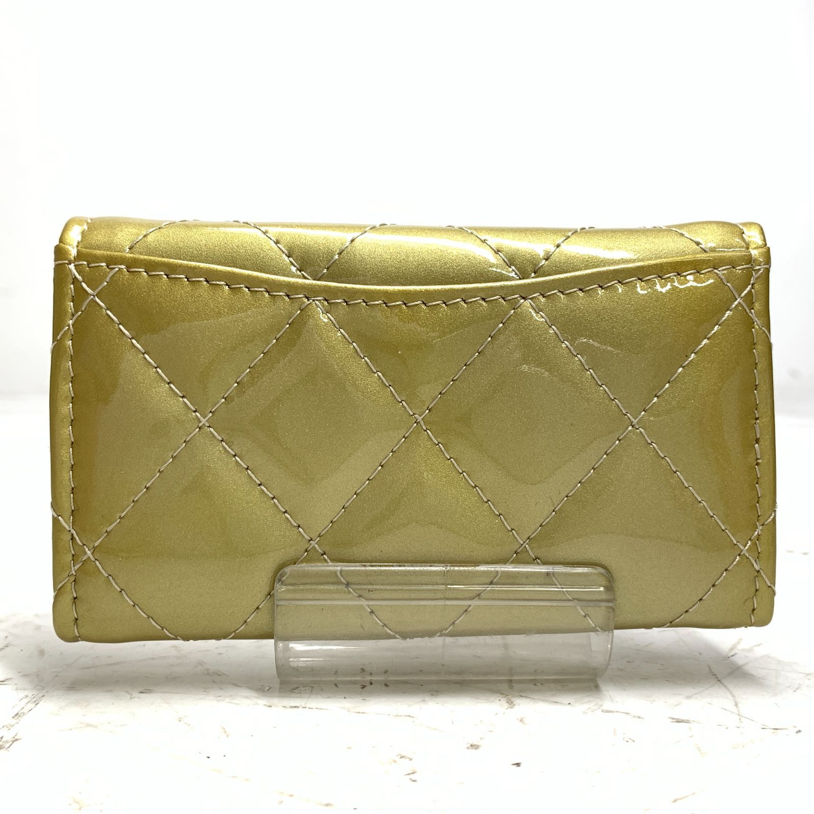 【CHANEL】キーケース6連 マトラッセ シャンパンゴールド パテントレザー f001 B 新品未使用 CHANEL シャネル キーケース6連 マトラッセ