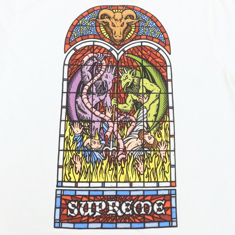 【中古】シュプリーム Supreme 2023年秋冬 Worship Tee ロゴ クルーネック 半袖Ｔシャツ ホワイト【サイズXL】【メンズ】