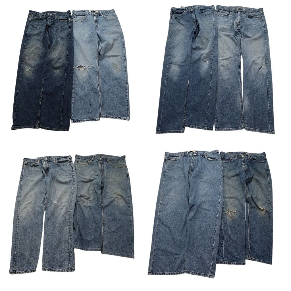B品 古着卸 リーバイス 505 デニム パンツ 8枚セット メンズ 32 |33 |34 |36 |38 |42 アメカジ フェード 古着 NA3623