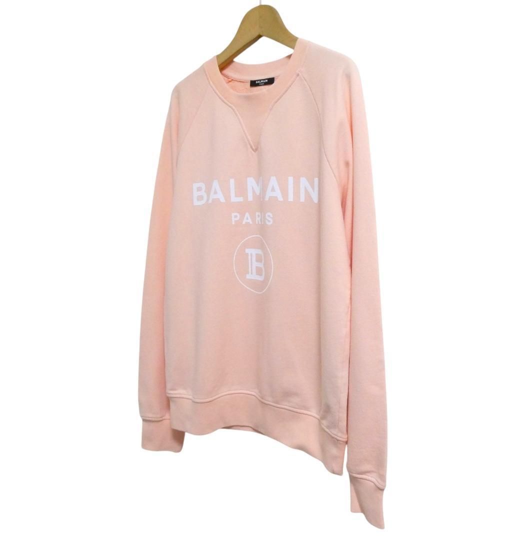 新品同様 BALMAIN バルマン スウェットトレーナー プルオーバー ロゴ 