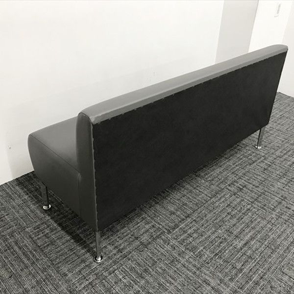 2人用ソファ 応接用 ワークブース用 4本脚 グレー オカムラ 2人