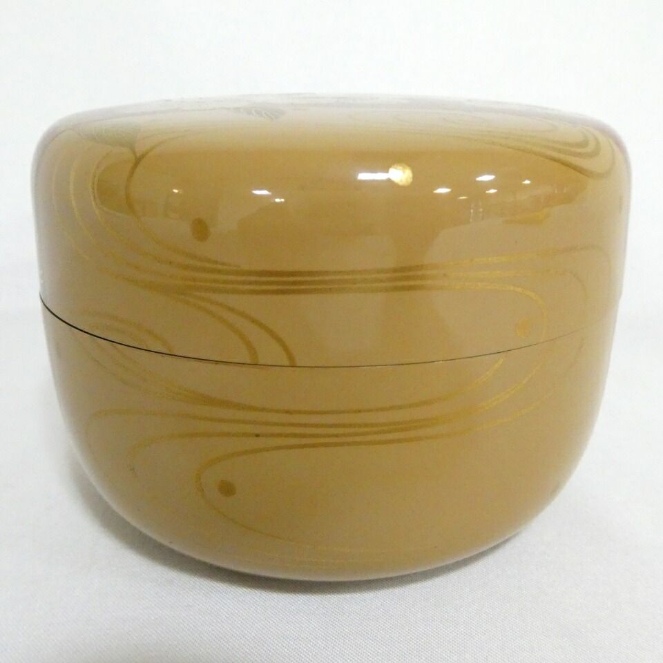 九月の特売品 加賀蒔絵師 中村宗尹作 花筏白漆平棗 茶道具 IMPECCABLEHEALTHCARESERVICES_COM