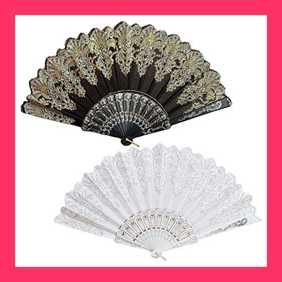 中国　　工芸品 装飾的な折りたたみファンの色を変えるクラウンファンの女性の