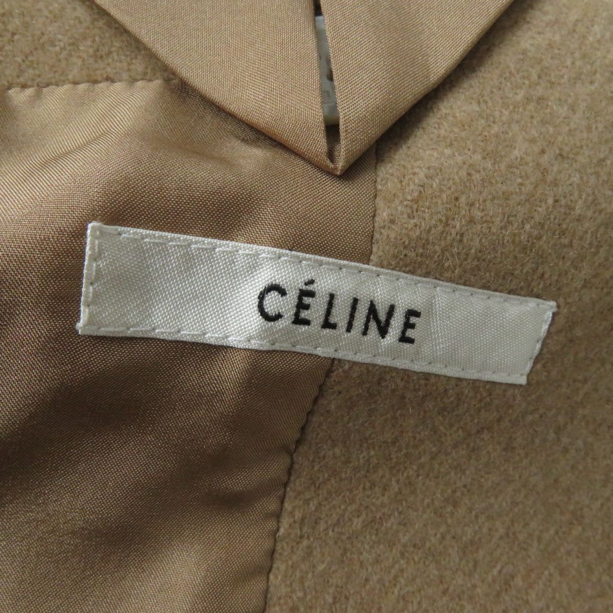 名品✨CELINE セリーヌ クロンビーコート キャメル生地 フィービー 中古・古着通販】CELINE (セリーヌ) カシミヤエッグクロンビー