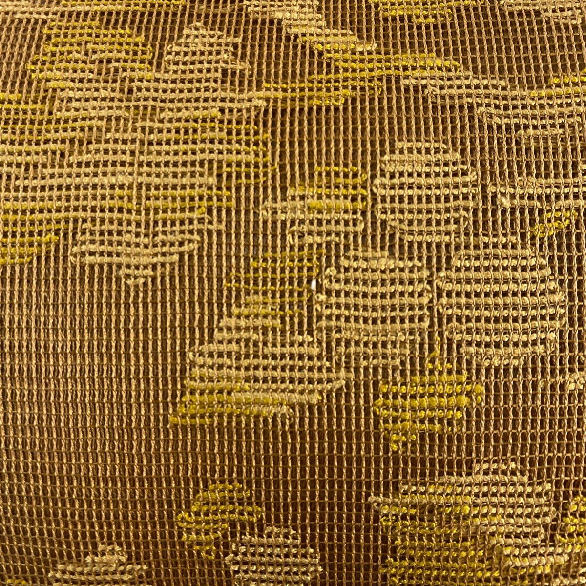夏用　名古屋帯　松葉仕立て　羅織 名古屋帯 秀品 夏帯 羅 八寸名古屋帯 松葉仕立て 葡萄 山吹茶色