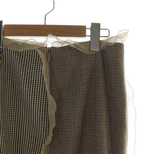 フェンディ FENDI タイトスカート ロング 千鳥格子 ジップフライ