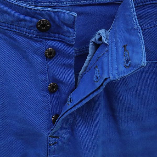 ディーゼル ボタンフライ スラックス デニムパンツ W30 ブルー DIESEL カラー ジーンズ ジーパン メンズ 【中古】  【230527】-4