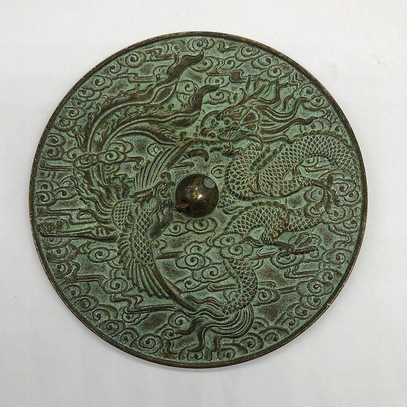 銅 細工 戦国銅鏡 龍鳳銅鏡 装飾品 工芸品 美術品 置物 - メルカリ