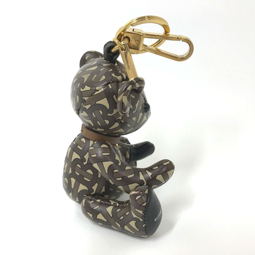 美品✨　バーバリー　TB柄　トーマスベアー　レザー　キーホルダー BURBERRY バーバリー キーホルダー TB トーマスベア レザー