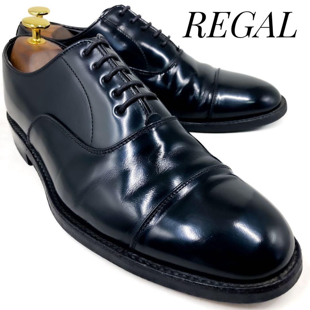 REGAL リーガル 内羽根式ストレートチップ V026 黒 ブラック 25cm 革靴