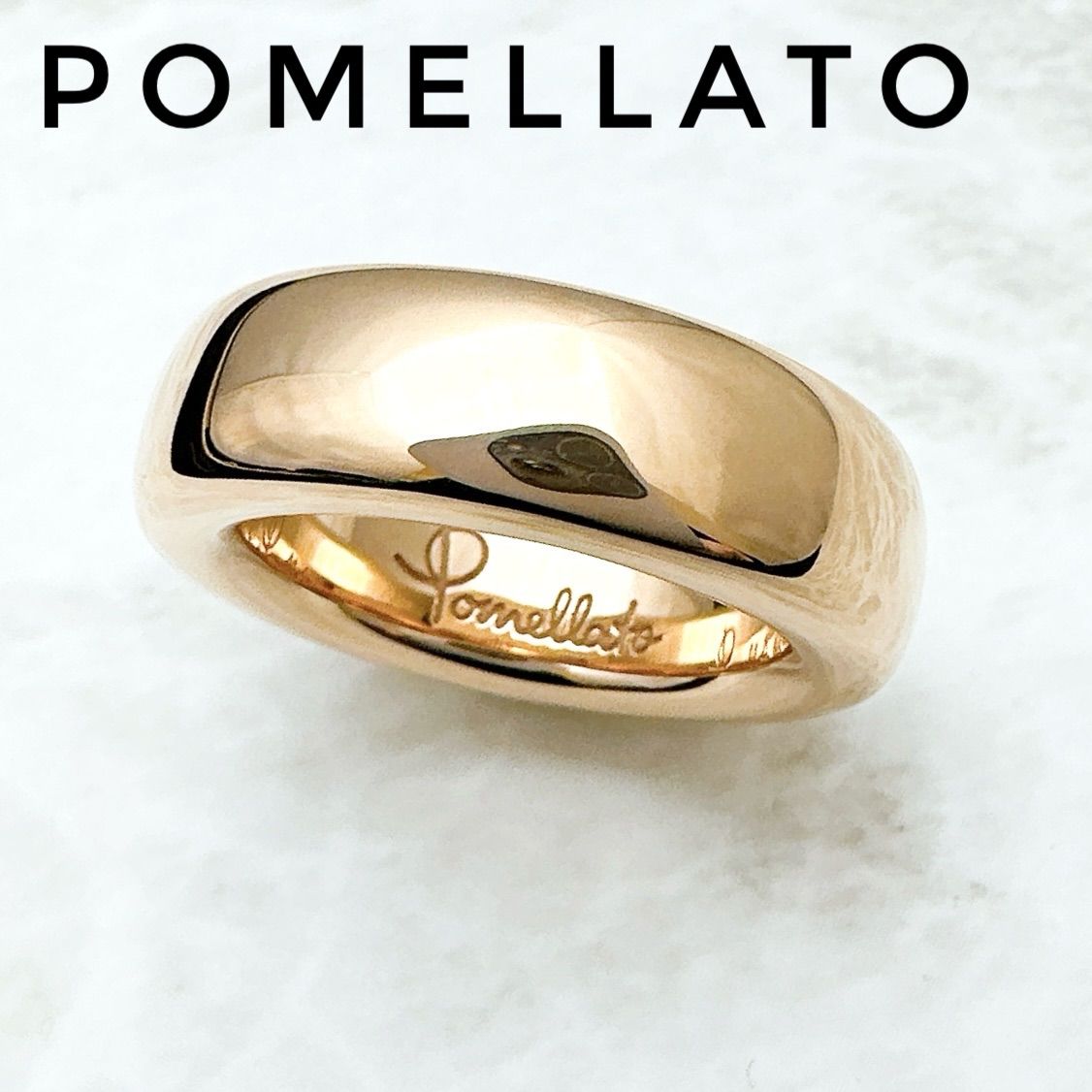 ?Pomellato イコニカ スリム ピンクゴールド リング 56 約15.5号 U