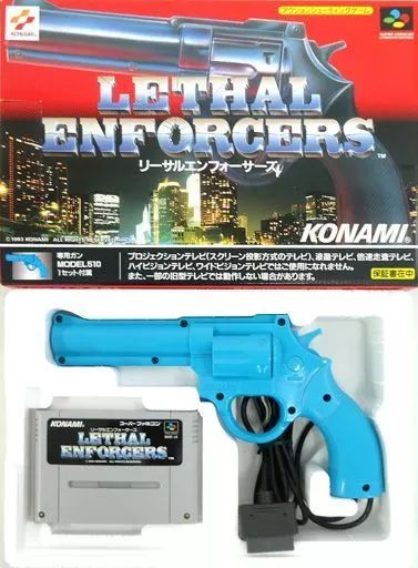 スーパーファミコンソフト　リーサルエンフォーサーズ 銃付(MODEL510) 中古】スーパーファミコンソフト リーサルエンフォーサーズ 銃付