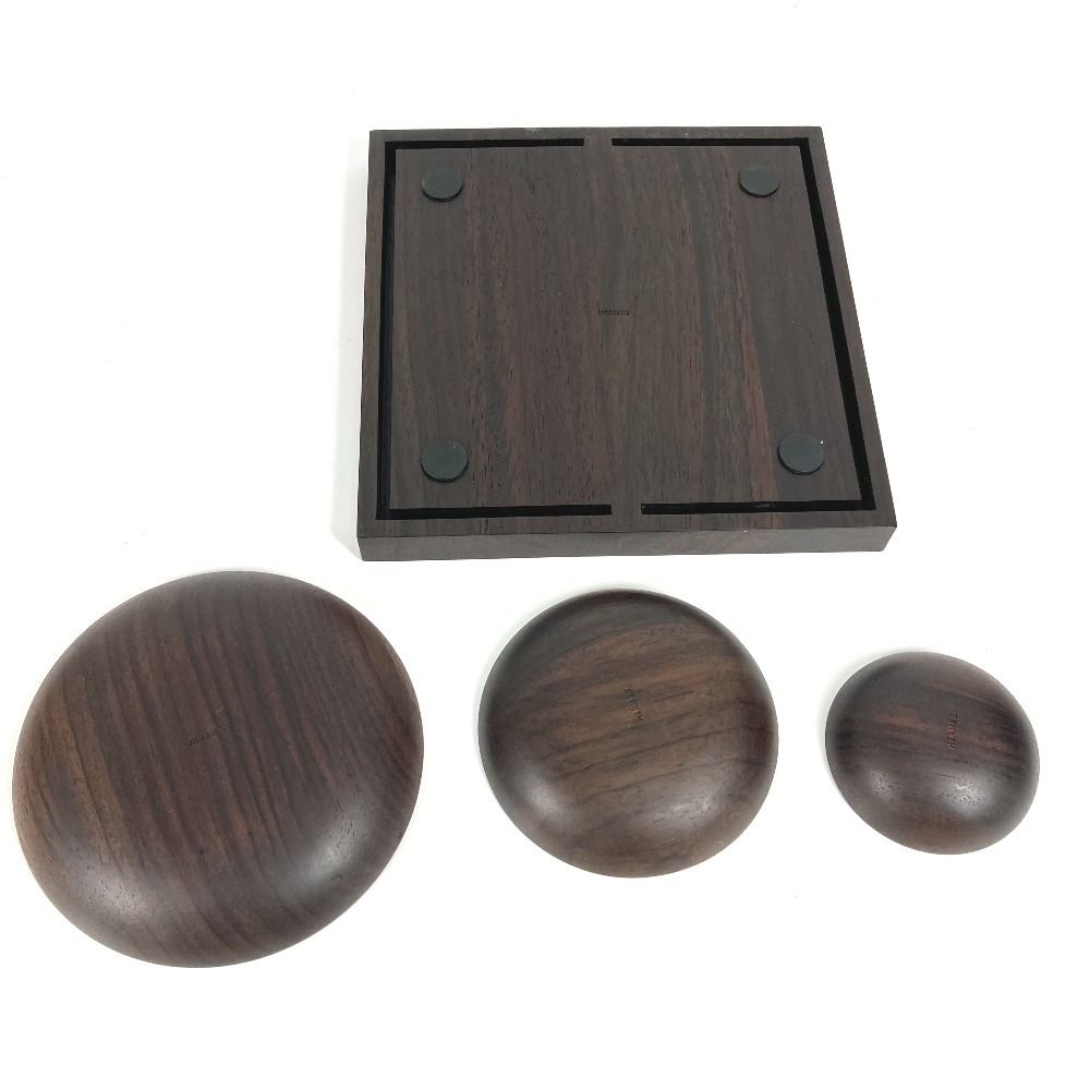 HERMES エルメス お皿 4点セット ウッド ブラウン SKLAD-KIRPICHA_RU