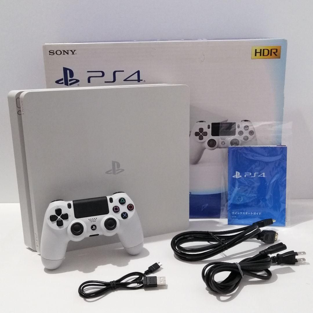 ホワイトSONY PS4 本体 グレイシャーホワイト CUH-2100 500GB - 家庭用