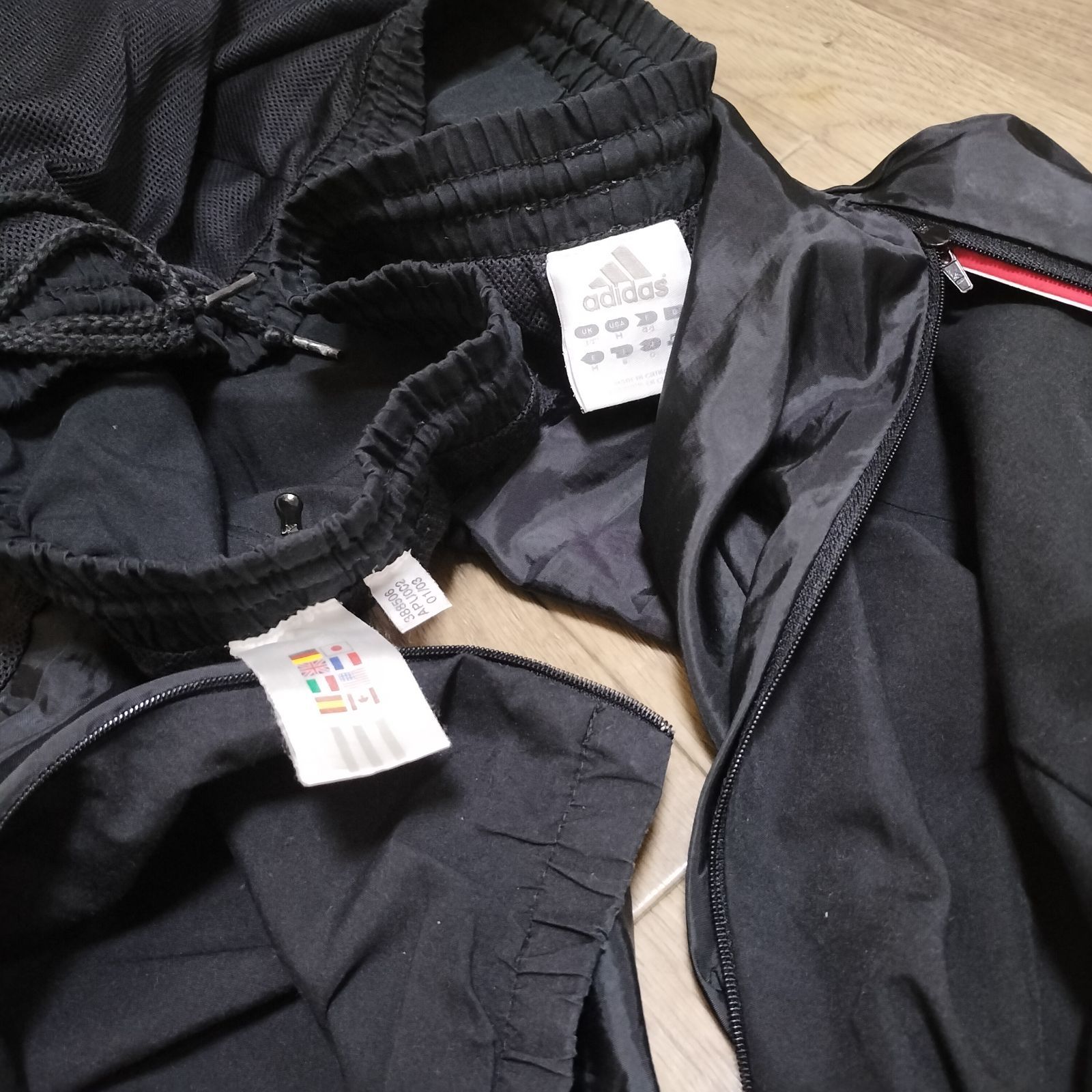 ☆00s adidas 万国旗タグ ジャージ上下 セットアップ トップス 