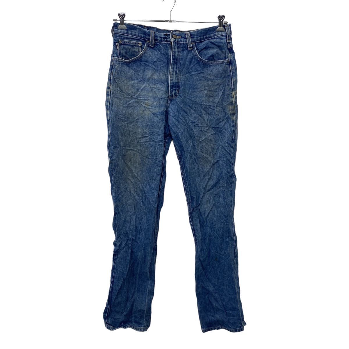 Carhartt デニムパンツ W32 カーハート ワークパンツ FR インディゴブルー 古着卸 アメリカ仕入 2308-342