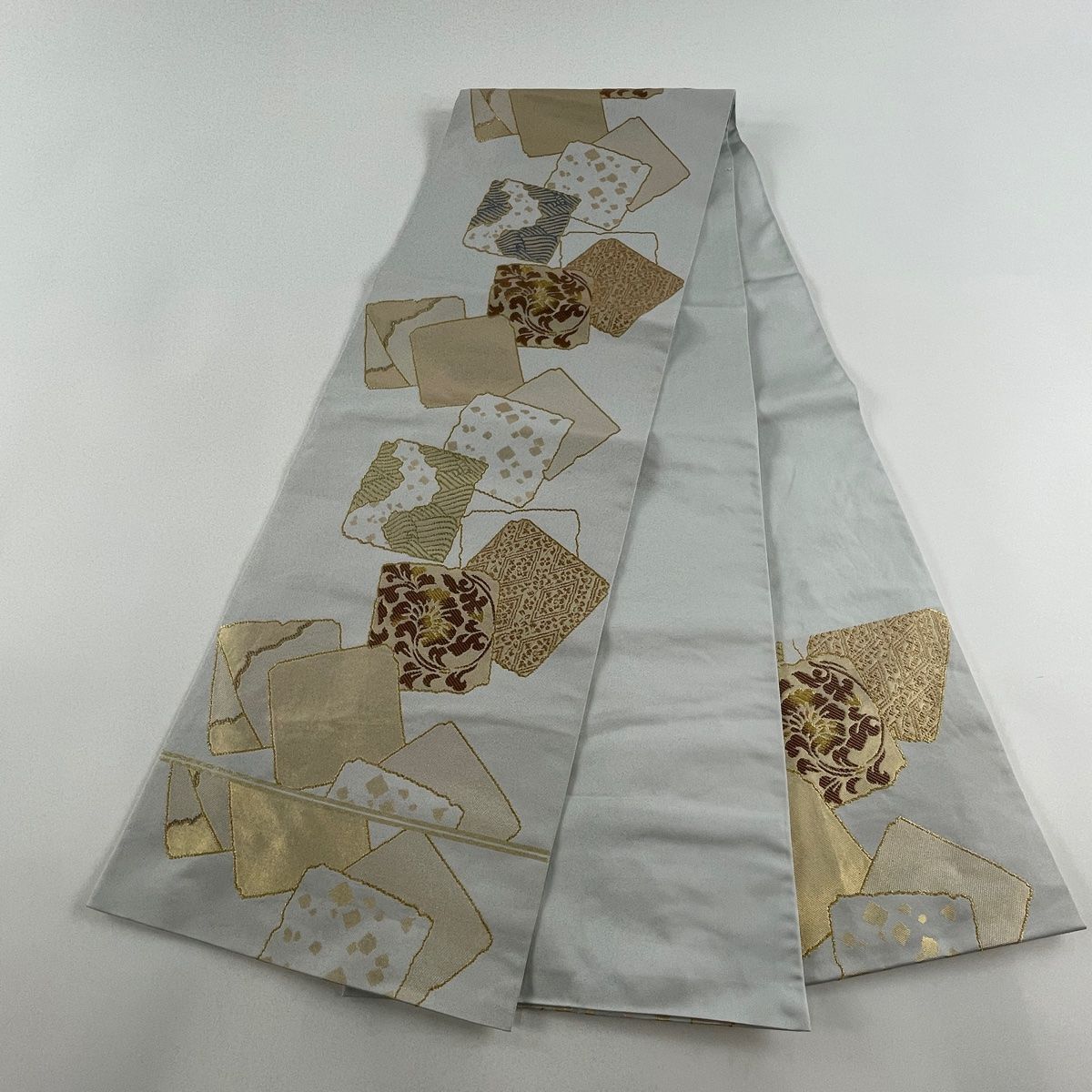 袋名古屋帯 美品 名品 川島織物 落款 アマルナブルー 破れ色紙