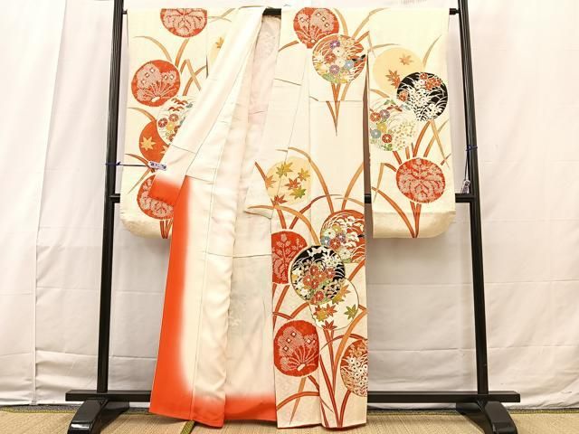 平和屋着物□豪華振袖 絞り 駒刺繍 草花丸文 金彩 正絹 逸品 平和屋着物□豪華振袖 絞り 駒刺繍 草花丸文 金彩 正絹 逸品