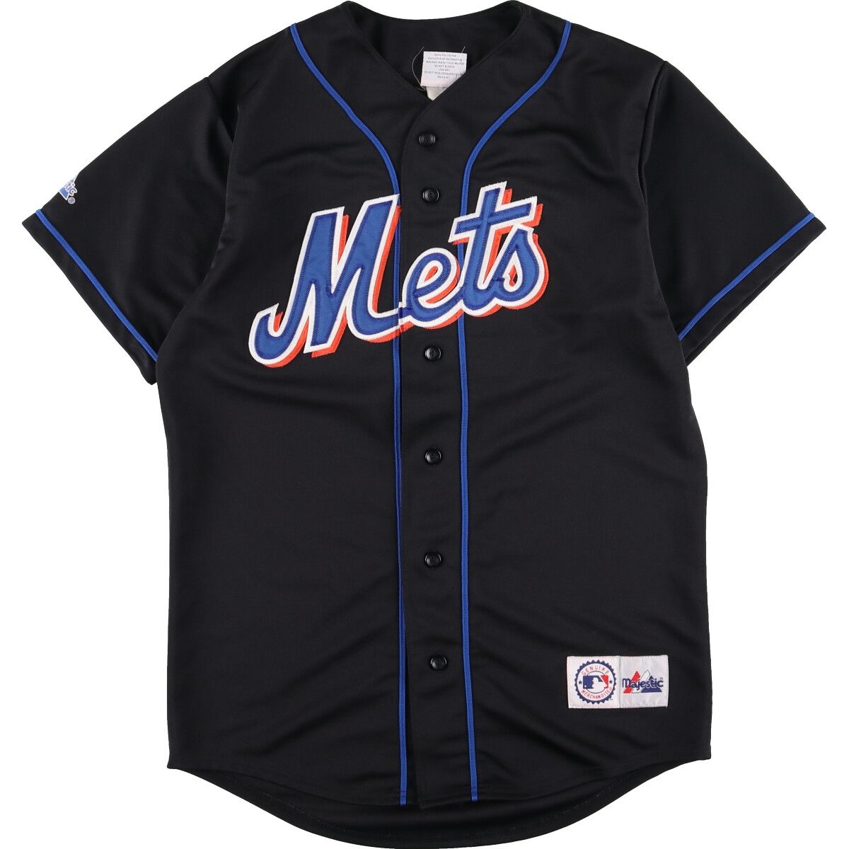 古着 Majestic MLB NEWYORK METS ニューヨークメッツ ゲームシャツ