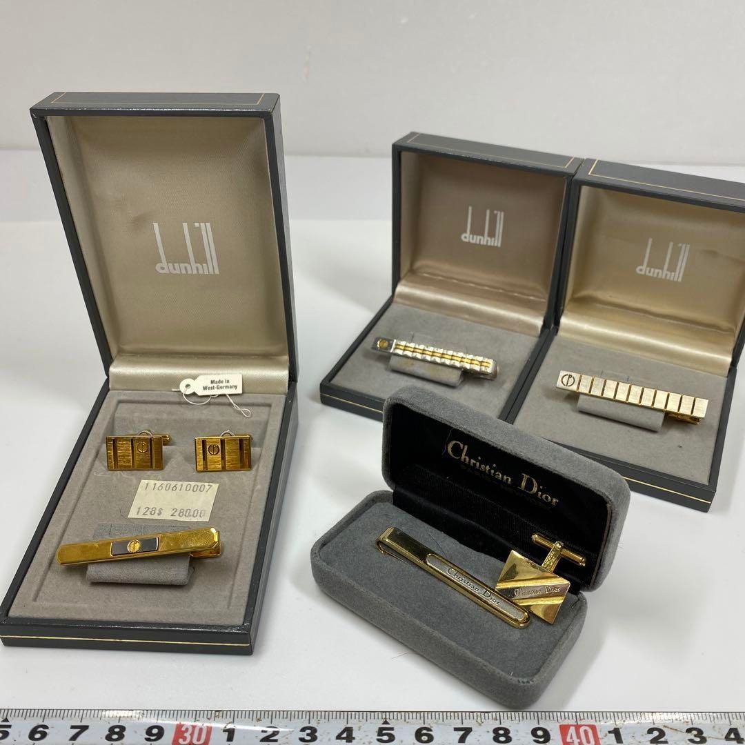 ダンヒル クリスチャンディオール タイピンカフスセット42g東な6-0827ア㉕
