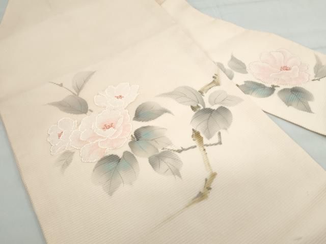 平和屋着物□極上 夏物 九寸名古屋帯 手描き 枝花文 逸品 DZAA7959kh5