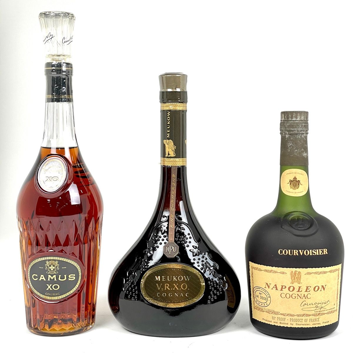 3本 クルボアジェ ミュコー カミュ コニャック 750ml ブランデー セット 古酒