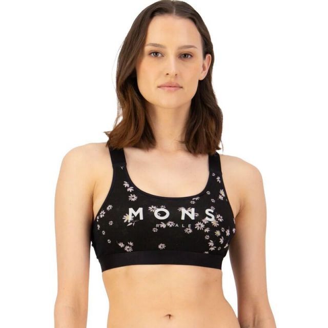 送料無料 モンスロイヤル レディース ブラジャー スポーツブラ アンダーウェア Stella X-Back Sports Bra - Women s Black Daisy