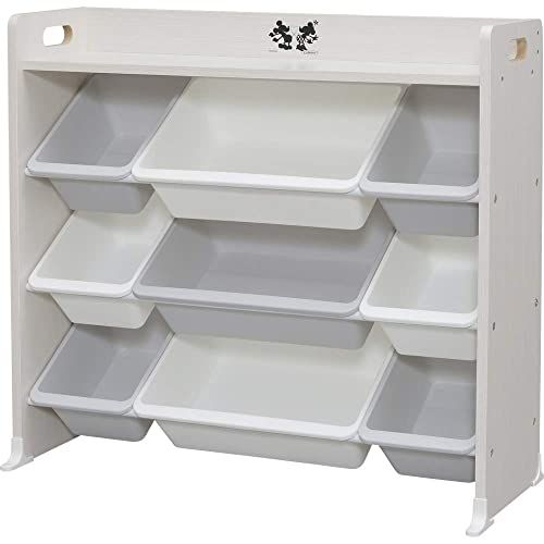 アイリスオーヤマ おもちゃ箱 天板付き ミッキー-ミニー 幅約86.3×奥行約34.8×高さ約79.5 cm キッズ トイハウスラック TKTHR-39 IRIS OHYAMA