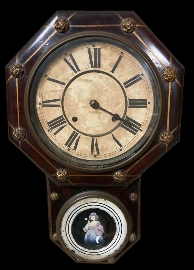 精工舎Seikosha製 振り子時計 精工舎 セイコーグループ株式会社 前身 日本1892年 壁掛け時計 文字盤 ローマ数字 ガラス窓 木製 レギュレータークロック ぜんまい式 レトロ アンティーク ヴィンテージ 動作未 ジャンク品扱いN25J 出西 33