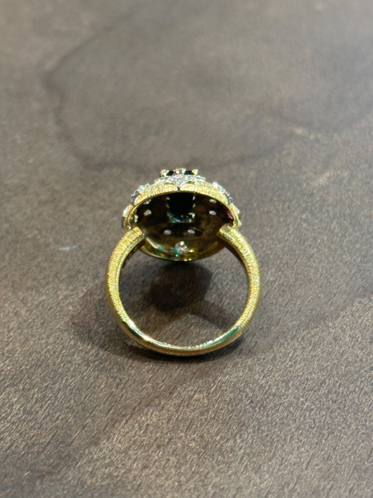 750/K18天然インディゴライトトルマリン2.01ctダイヤ0.37ctリング  