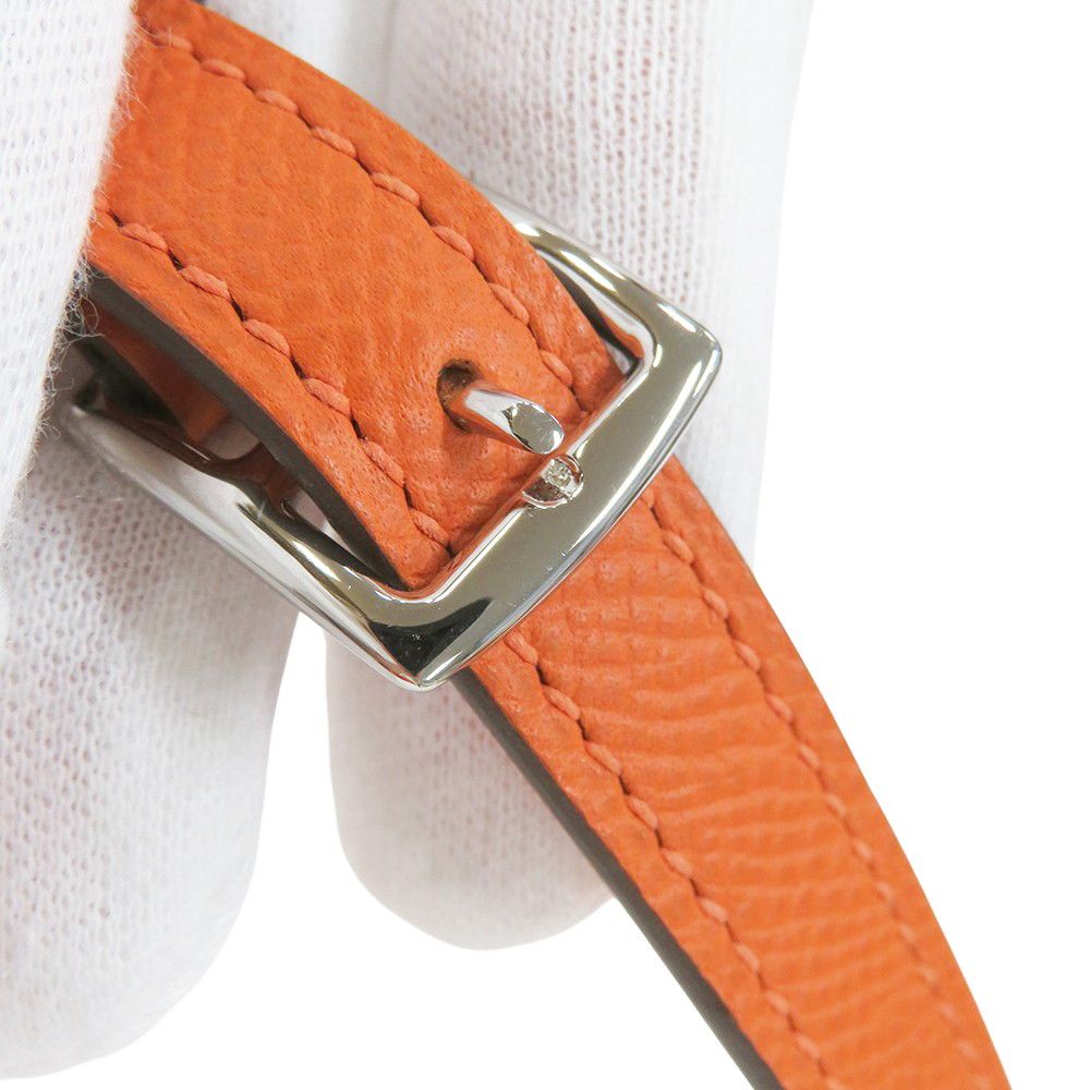 エルメス ショルダーウォレット ナップ トゥーゴー オレンジ/シルバー  