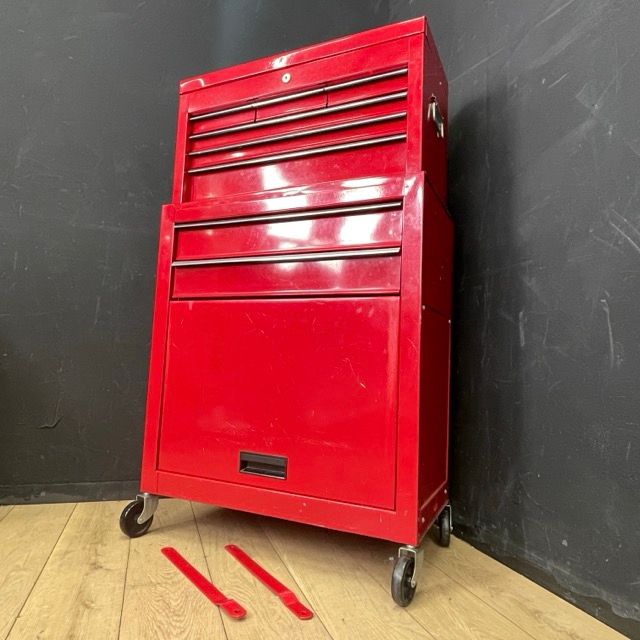 ツールボックス 2点セット 【中古】 4段6引出し 2引出し1扉 工具箱 鍵 