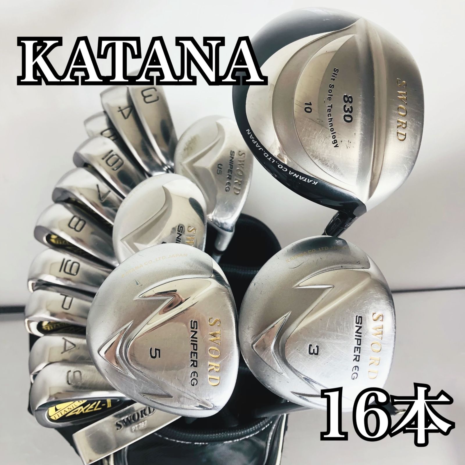 豪華16本 KATANAカタナ TSURUYA ツルヤ メンズゴルフ クラブ