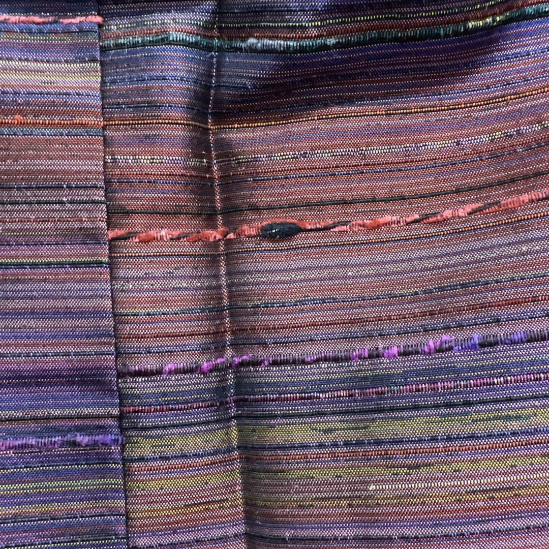 付け下げ 紬 カラフル 横縞 グラデーション お洒落 着物 032a d 【公式