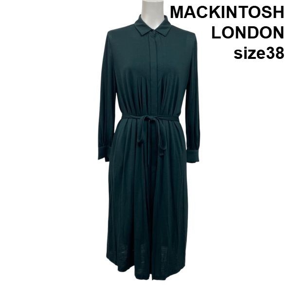 ◆ マッキントッシュロンドン MACKINTOSH ジャージプリーツワンピース ロング 38 M 9号 レディース S5V313