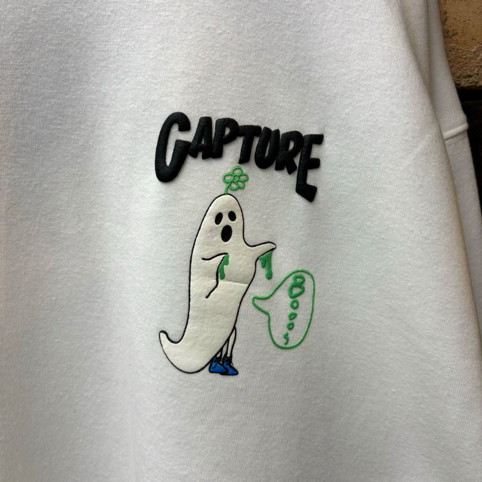 GHOST luminous発泡PTトレーナー】おばけ ストリート ルーズ