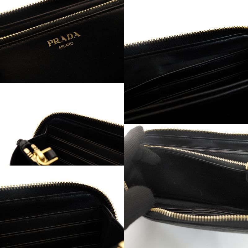  プラダ PRADA 長財布 サフィアーノ ブラック レザー 黒 財布 7-8-055 その他 折り財布