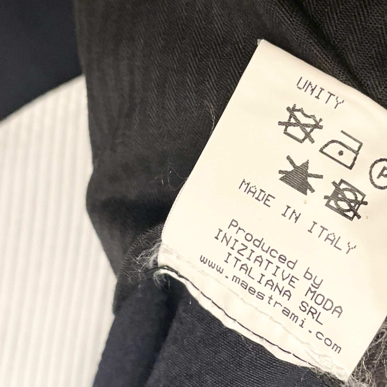MADE IN ITALY製 U-Ni-Ty コットンテーラードジャケット ネイビー 46 